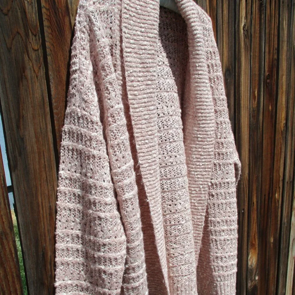 NEW Frye Women's Open Front Cardigan Pastel Mauve Size L NWT - Picture 5 of 9